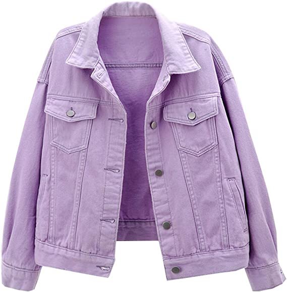 Women's Basic Button Down Denim Jean Jacket Coat