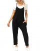 Women's Casual Jumpsuits Summer Sleeveless Romper Overalls Strap Loose Spaghetti Strap Jumpsuit With Pockets