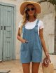 Women's Casual Summer Cotton Linen Rompers Overalls Jumpsuit Shorts